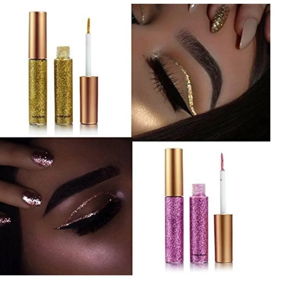 10 Colors Liquid Glitter Eyeliner Metallic Shimmer Glitter Eyeshadow
